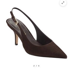 Marc Fisher Dark Brown Slingback Heels